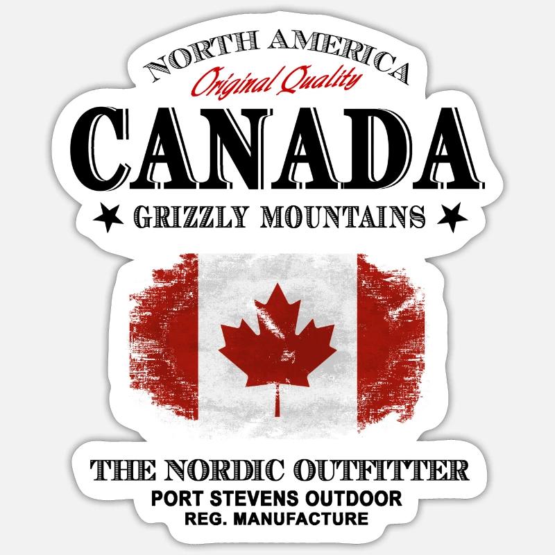 Kanada - Maple Leaf - Canada - Sticker Größe S (10 x 10 cm) - Mattweiß