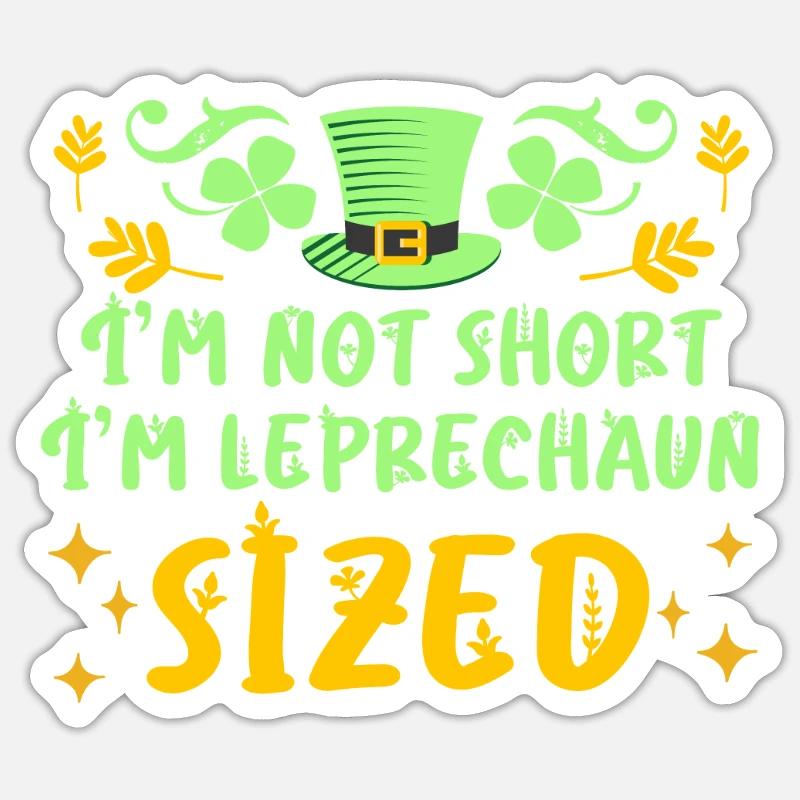Pas petit juste Leprechaun Taille Saint-Patrick Sticker taille S (10 x 10 cm)