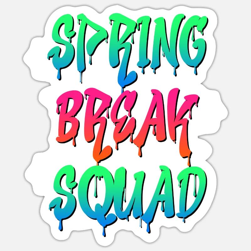 Spring Break Squad Sommerferien Spring Break Sticker Größe S (10 x 10 cm)