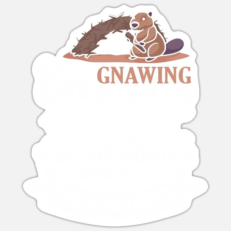 Beaver Nutria - Sticker size S (10 x 10 cm) - white matte