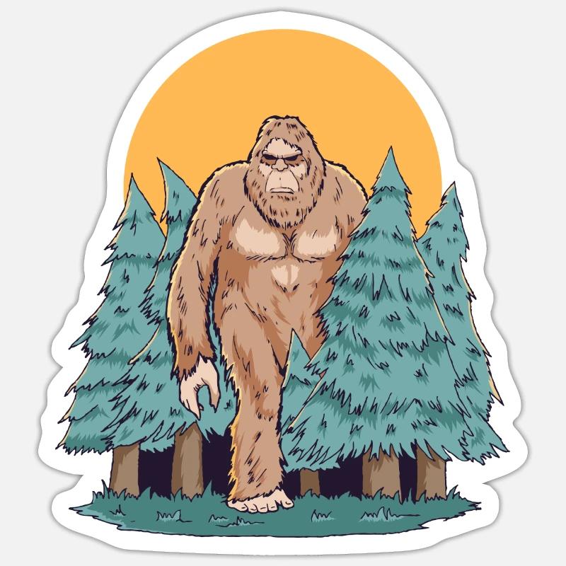 Cryptidcore Esthétique Sasquatch Bigfoot Sticker taille S (10 x 10 cm)