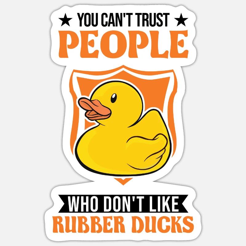 Rubber Duck Gift Squeaky Duck Bathing Duck - Sticker size S (10 x 10 cm) - white matte