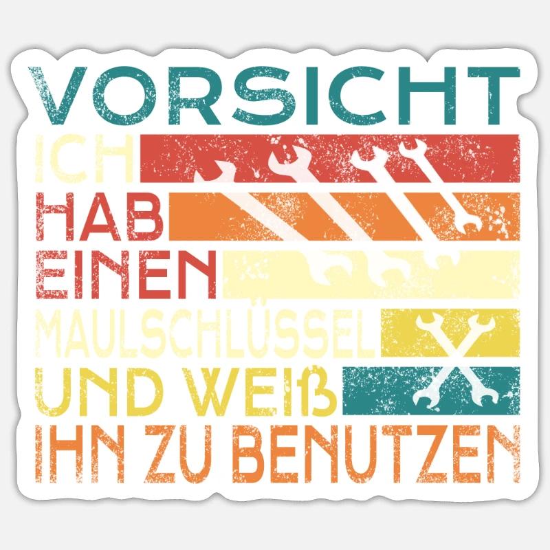 Heimwerker Geschenkidee Handwerker - Sticker Größe S (10 x 10 cm) - Mattweiß