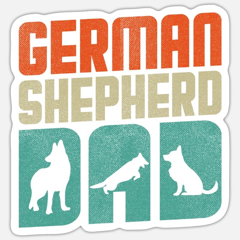 German Shepherd - Sticker size S (10 x 10 cm) - white matte