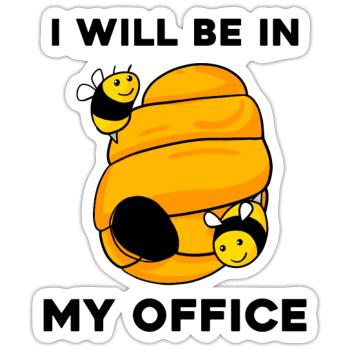 Imker Honig Imkerei - Imker Geschenk - Sticker Größe S (10 x 10 cm) - Mattweiß - Vorne