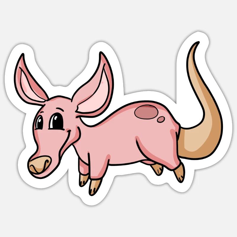 Oryctérope Sticker taille S (10 x 10 cm)