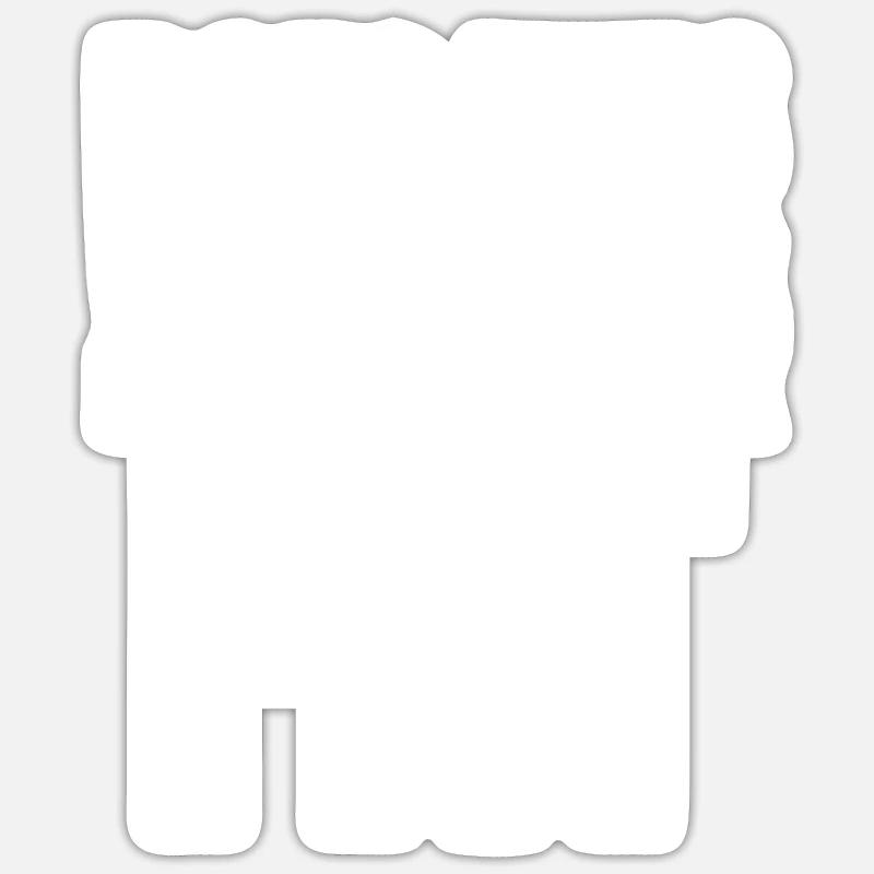 Beinamputierte Amputationsunterstützung Rollstuhl - Sticker Größe S (10 x 10 cm) - Mattweiß