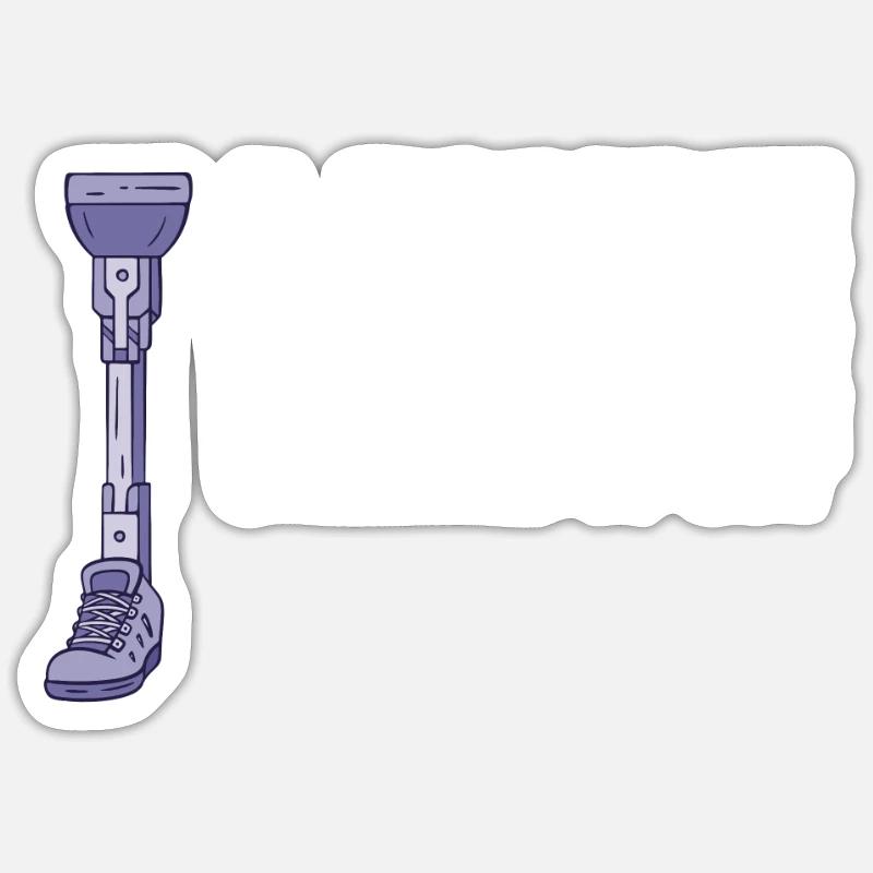 Leg amputee amputation support Sticker size S (10 x 10 cm)