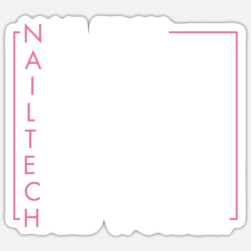 Technicienne ongulaire Manucure Polonais nail art - Sticker taille S (10 x 10 cm) - blanc mat