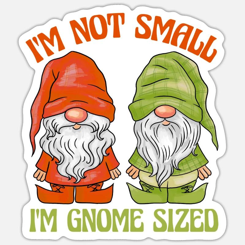 Gartenzwerge Gartenzwerge Gnome Sized Sticker Größe S (10 x 10 cm)