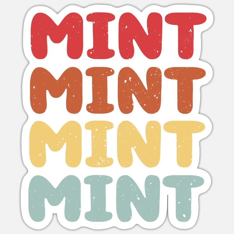 Mint - Sticker size S (10 x 10 cm) - white matte