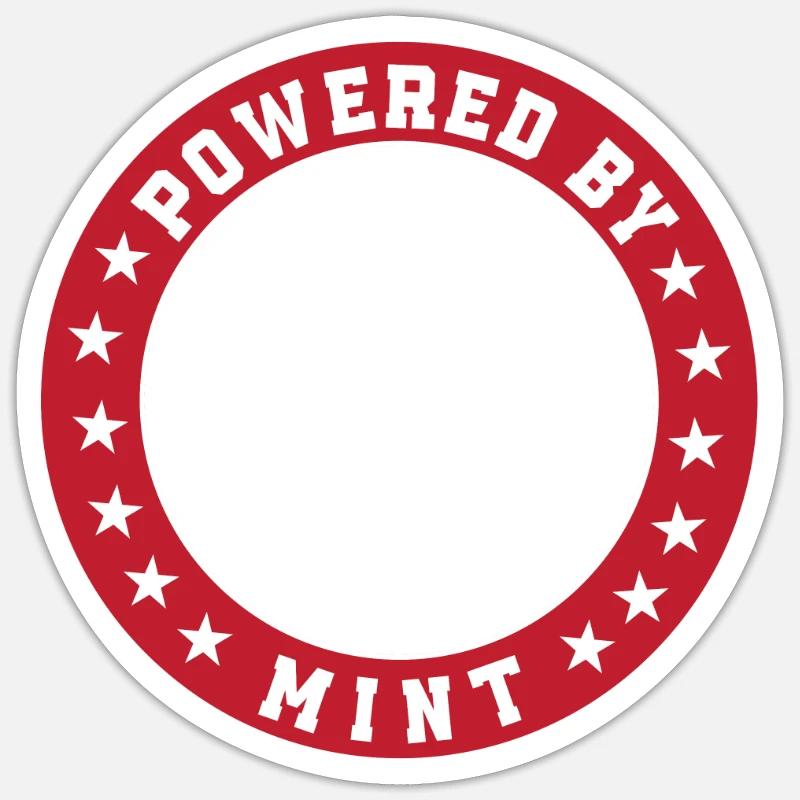 Cool Mint Lover Design - Sticker size S (10 x 10 cm) - white matte