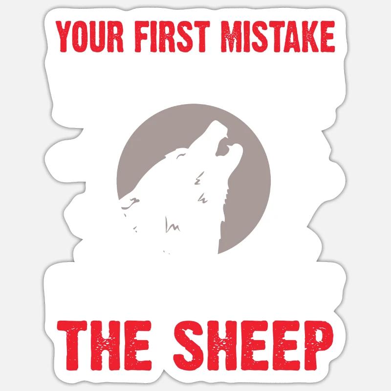 Wolf Geschenke Wolf Liebhaber - Sticker Größe S (10 x 10 cm) - Mattweiß