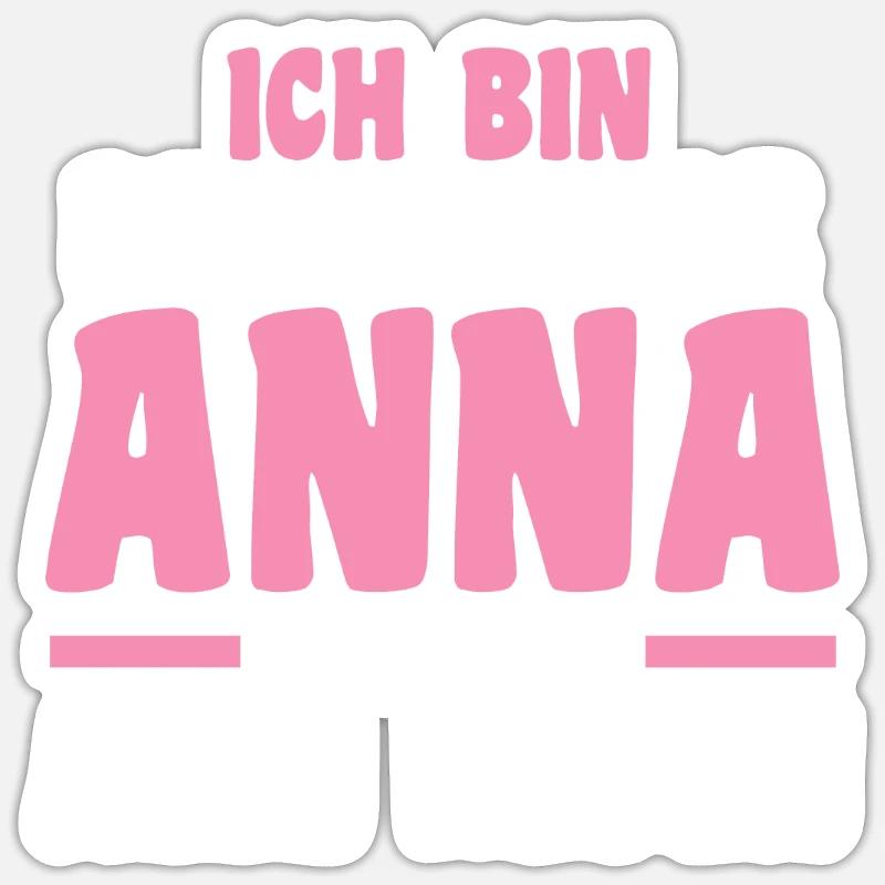 Anna - Sticker Größe S (10 x 10 cm) - Mattweiß
