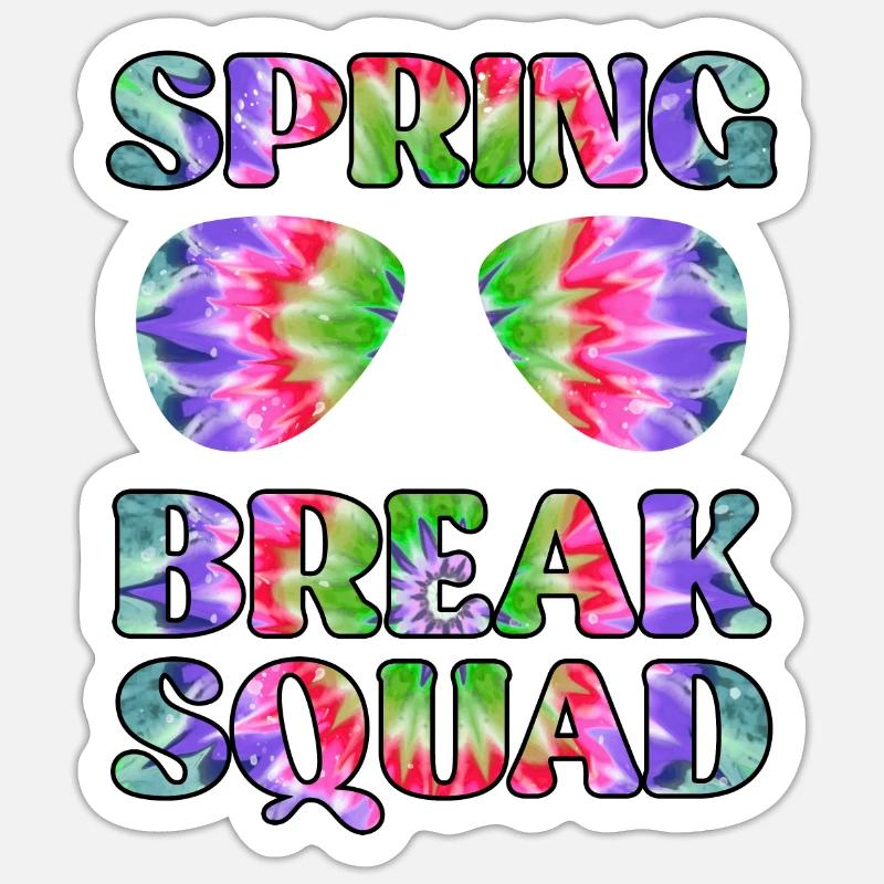 Spring Break Squad Sommerferien Spring Break Sticker Größe S (10 x 10 cm)