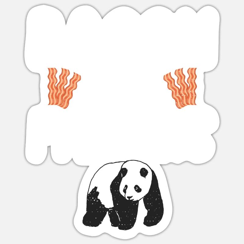 Panda Cadeaux Panda Lover - Sticker taille S (10 x 10 cm) - blanc mat