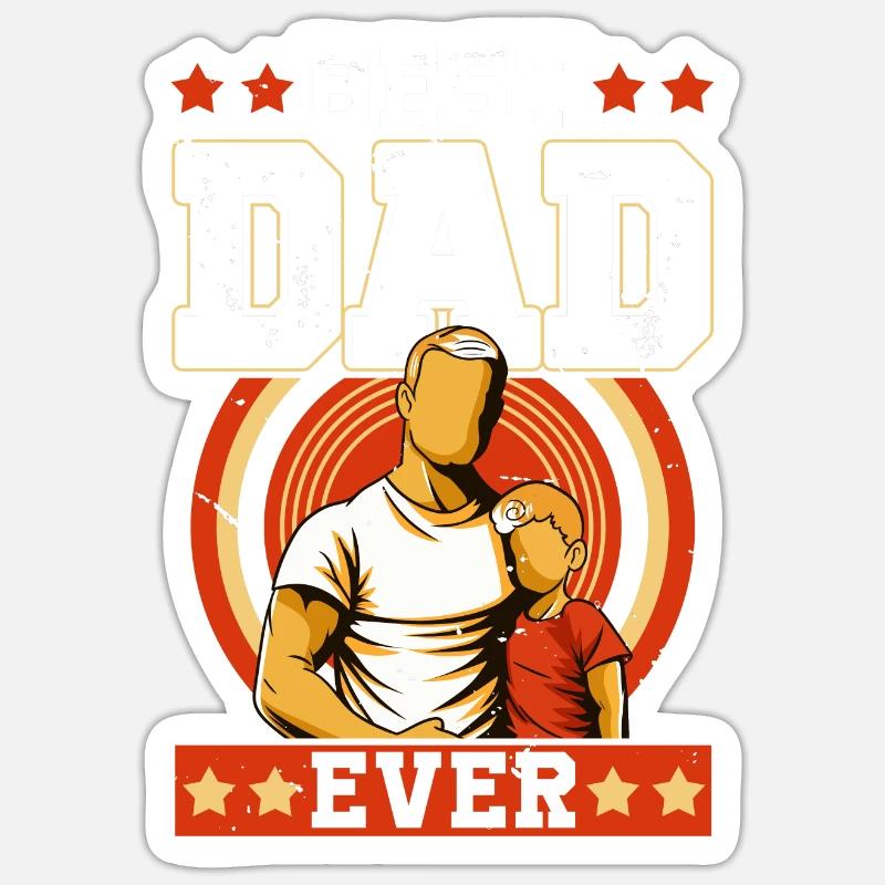 Best Dad Forever - Sticker size S (10 x 10 cm) - white matte