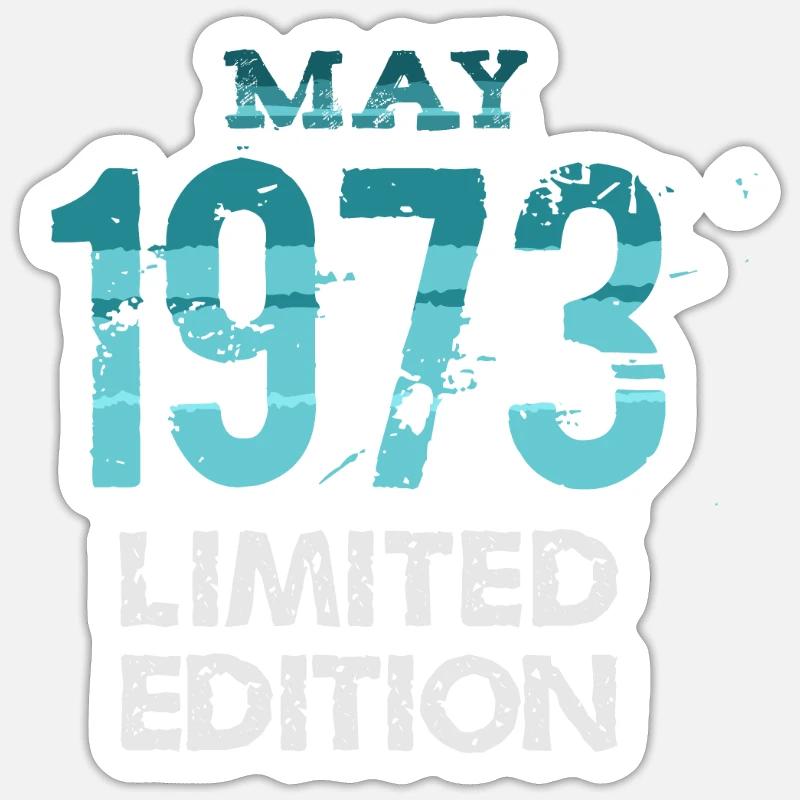 Mai 1973 Édition Limitée - Sticker taille S (10 x 10 cm) - blanc mat