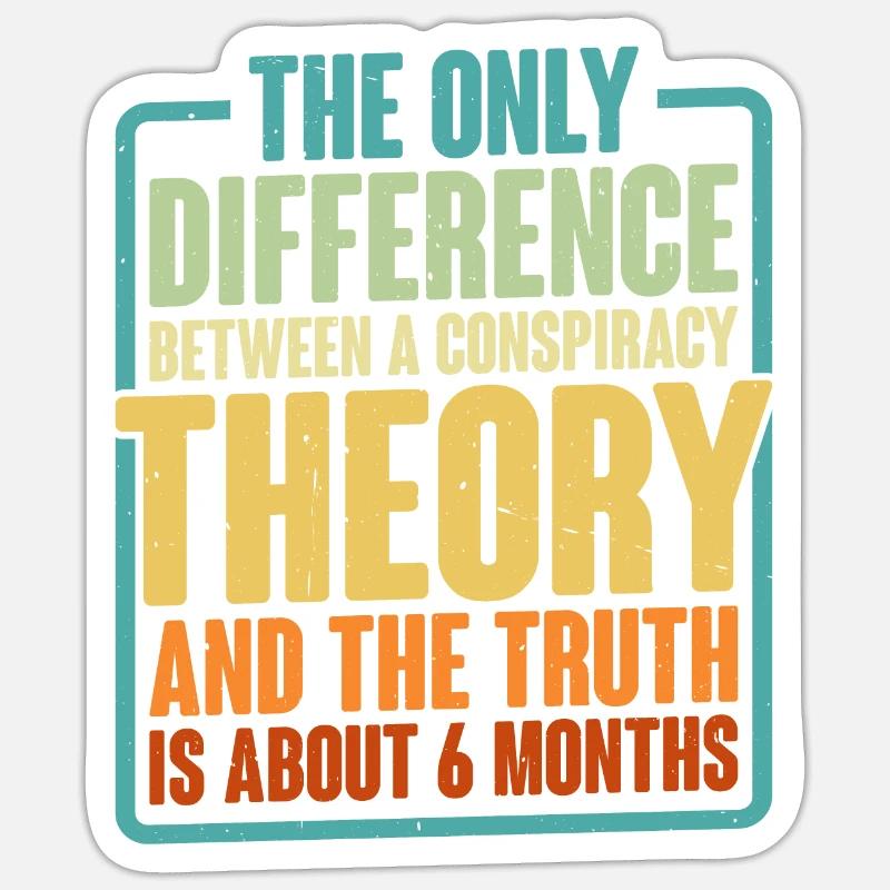 The Only Difference Between A Conspiracy Theory 6 Sticker Größe S (10 x 10 cm)