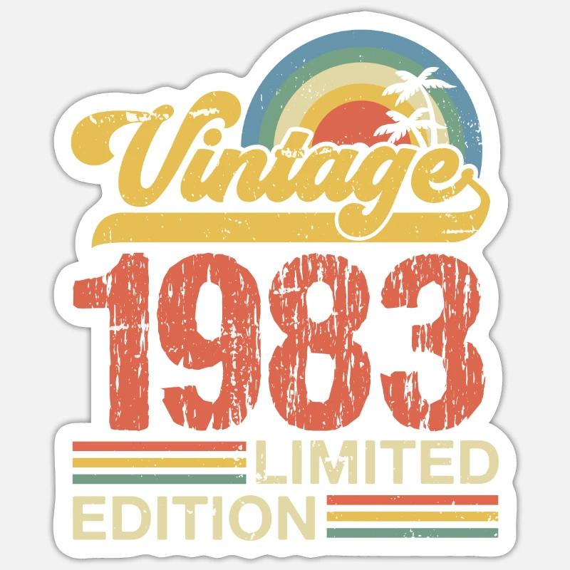 1983 - Sticker taille S (10 x 10 cm) - blanc mat
