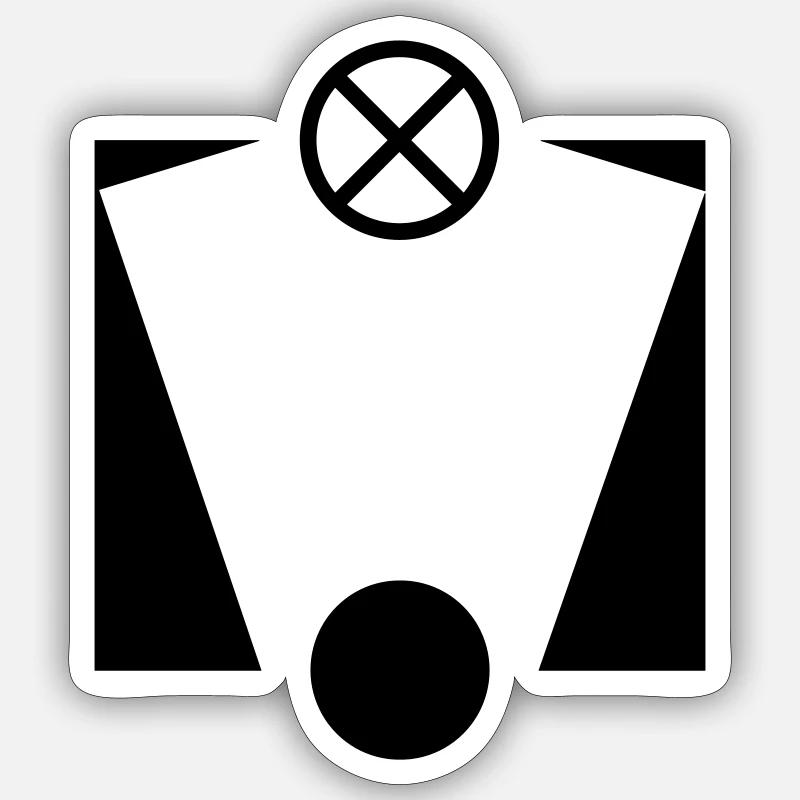 Abstrakte Form Sticker Größe S (10 x 10 cm)