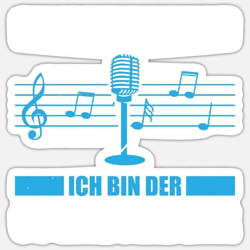 Lasst Mich Durch Ich Bin Der Opernsänger - Sticker Größe S (10 x 10 cm) - Mattweiß