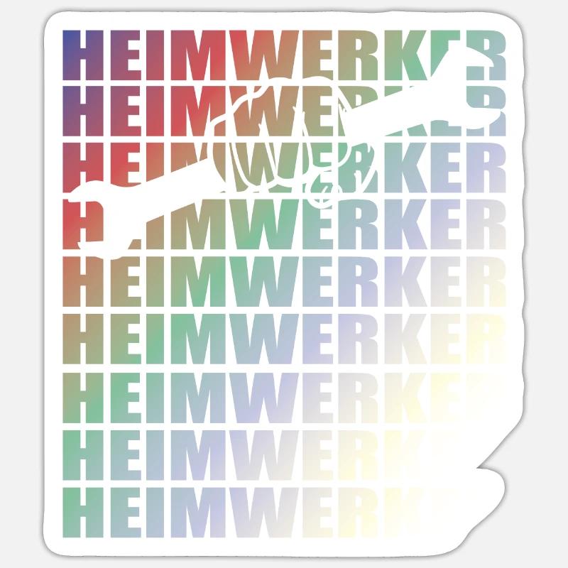 Heimwerker Geschenkidee Handwerker - Sticker Größe S (10 x 10 cm) - Mattweiß