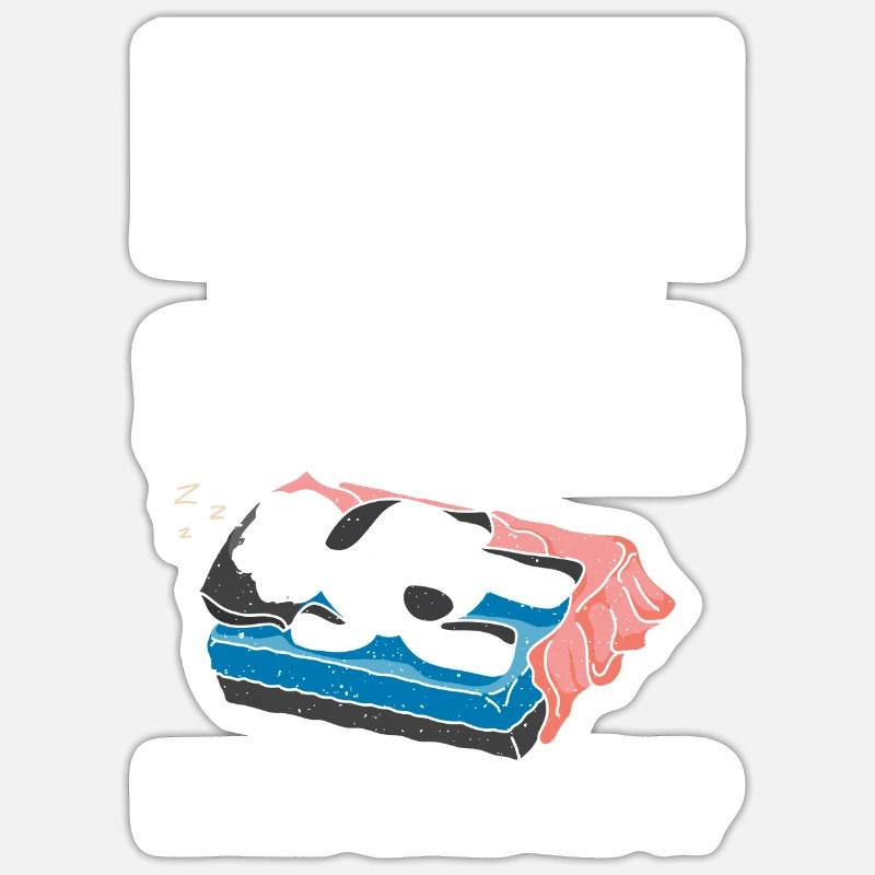 Panda Cadeaux Panda Lover - Sticker taille S (10 x 10 cm) - blanc mat