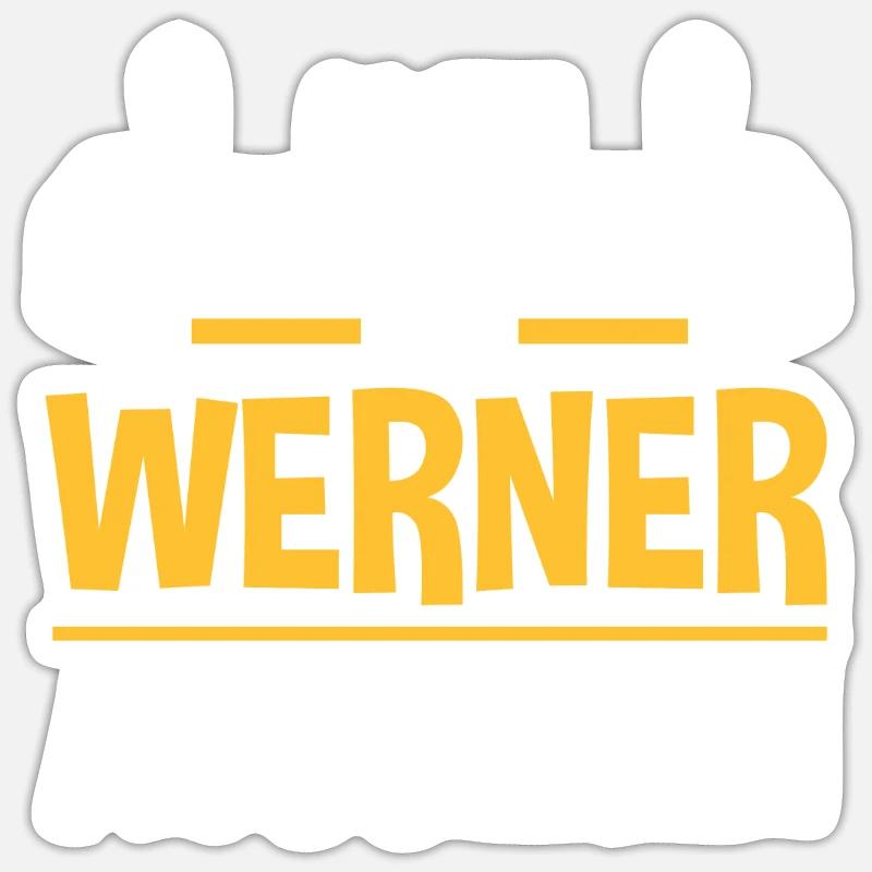 Werner - Sticker Größe S (10 x 10 cm) - Mattweiß