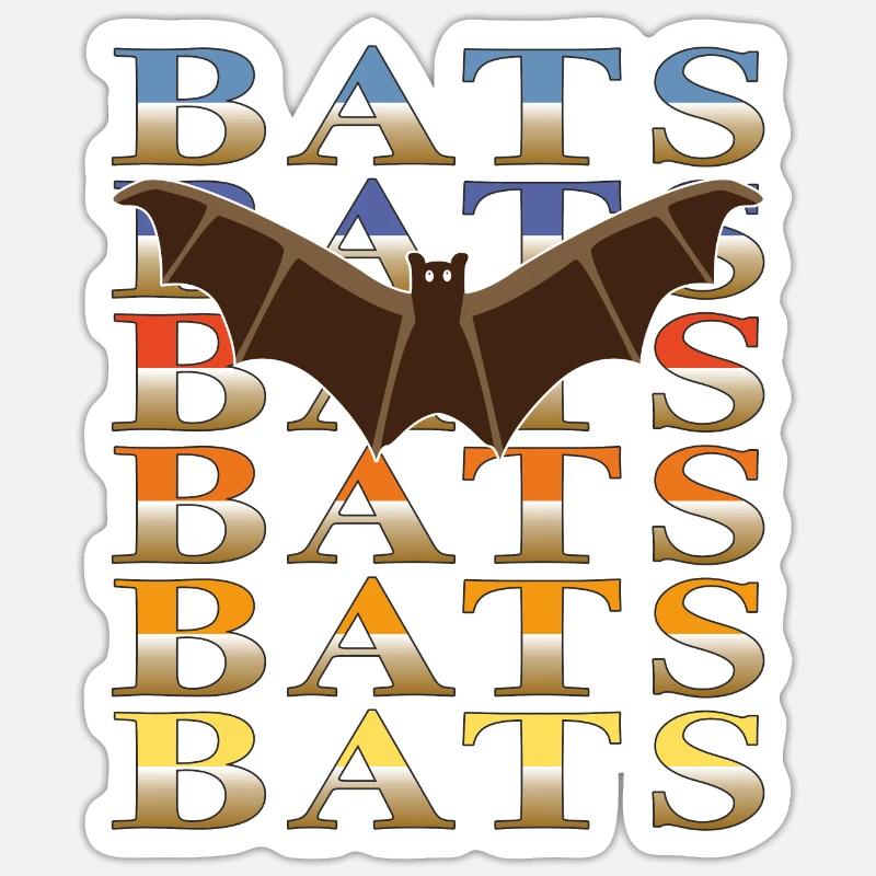 FLEDERMÄUSE BATS Sticker taille S (10 x 10 cm)
