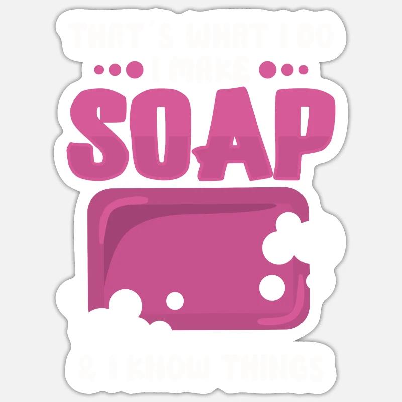 Soap Making Bubbles Bubble Bathroom Sticker size S (10 x 10 cm)
