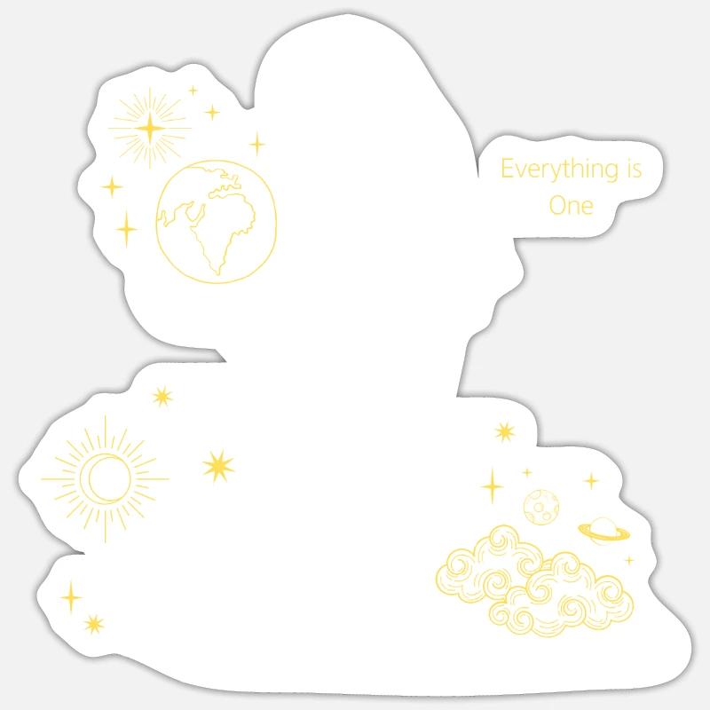 Nous ne faisons qu’un - Sticker taille S (10 x 10 cm) - blanc mat