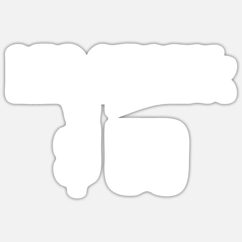 Jambe amputée jambe Sticker taille S (10 x 10 cm)