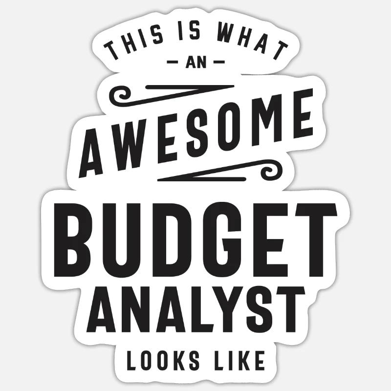 Budget Analyst - Sticker size S (10 x 10 cm) - white matte