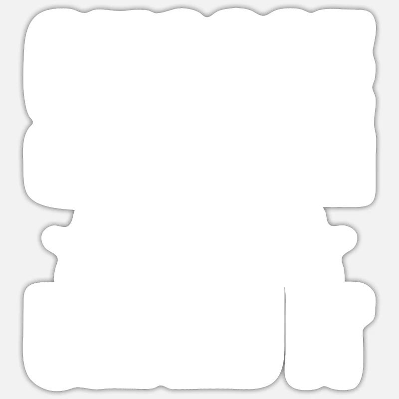 Croque-mort - Sticker taille S (10 x 10 cm) - blanc mat