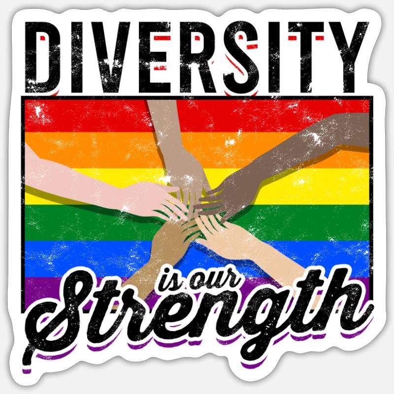 Diversity is Our Strength - Equality Sticker size S (10 x 10 cm)