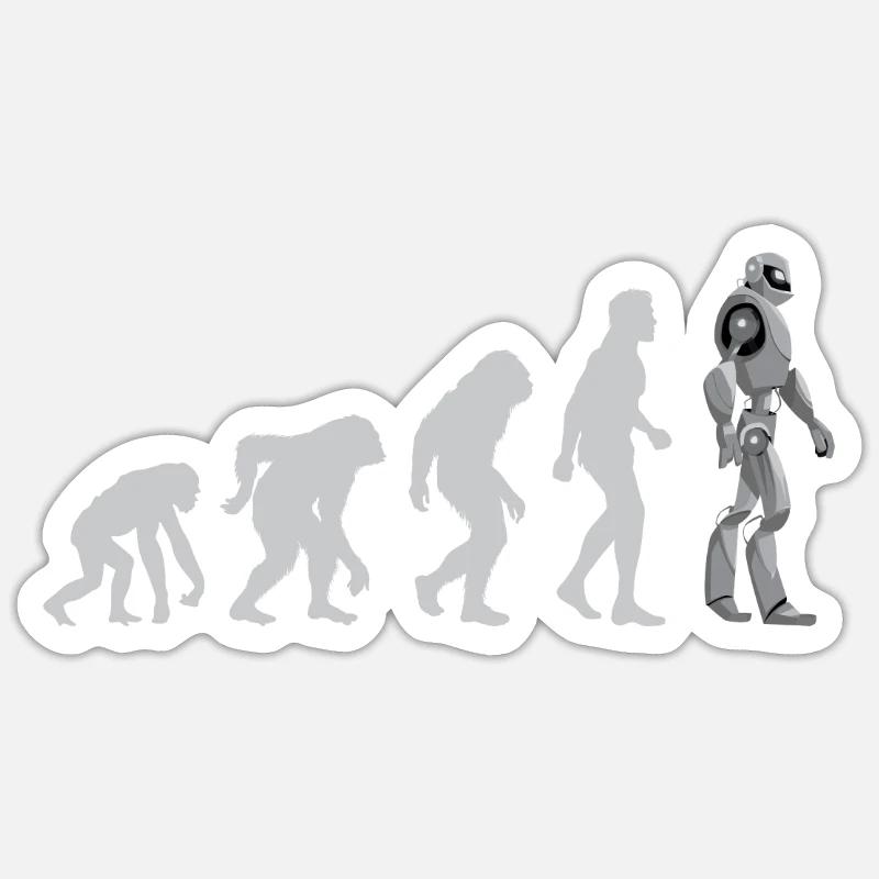 Funny Machine Learning EvolutionFor Machine Learni Sticker Größe S (10 x 10 cm)