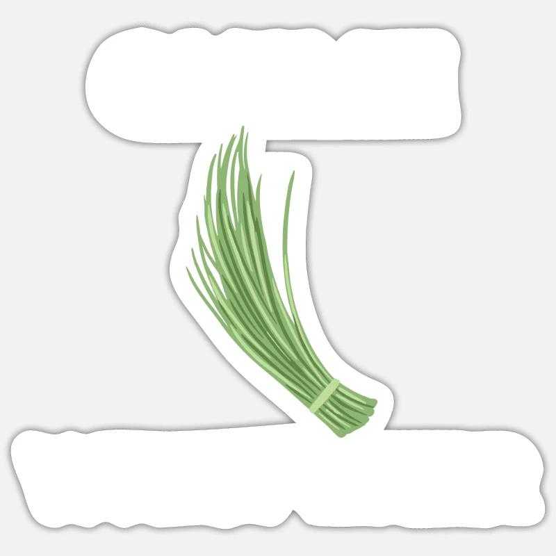 Schnittlauchflüsterer - Sticker Größe S (10 x 10 cm) - Mattweiß