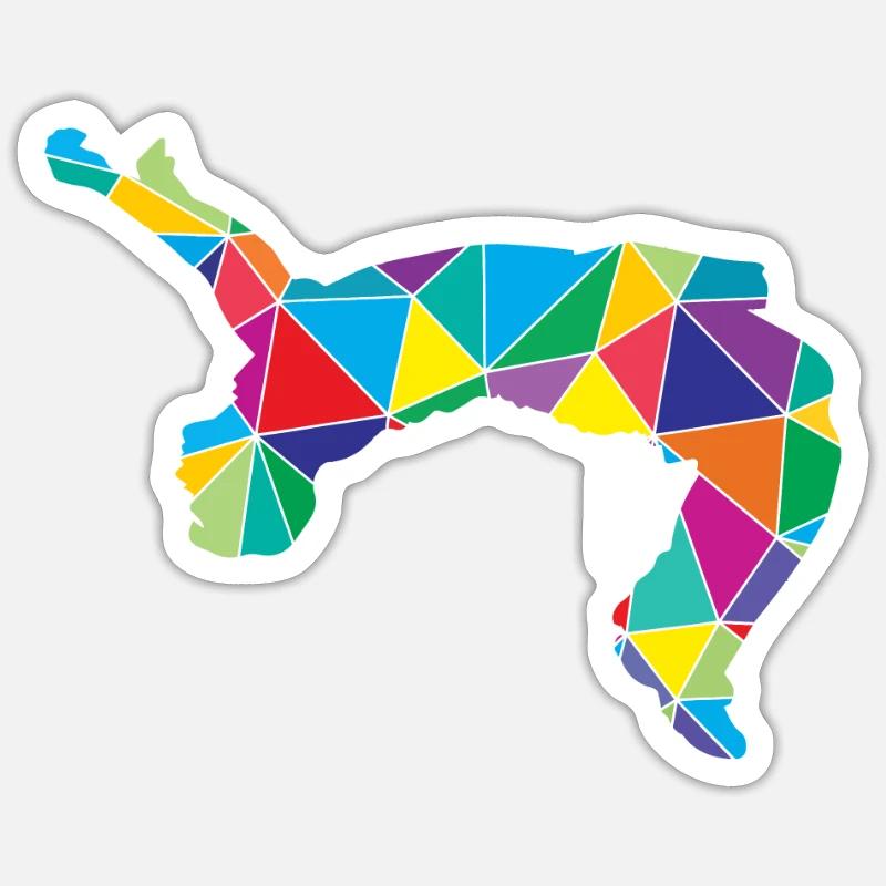 Freerunner Polygon Backflip Sticker taille S (10 x 10 cm)