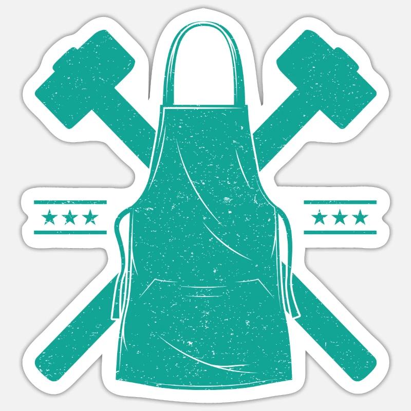 Blacksmith Apron & Hammer Smith Gift Sticker size S (10 x 10 cm)