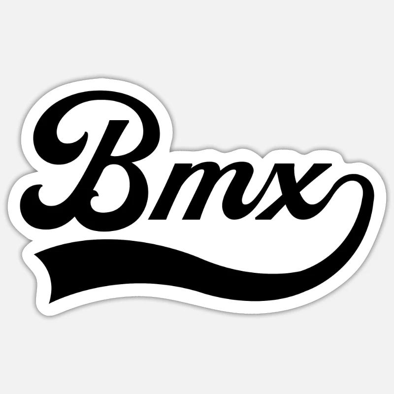 Lettrage BMX - Sticker taille S (10 x 10 cm) - blanc mat