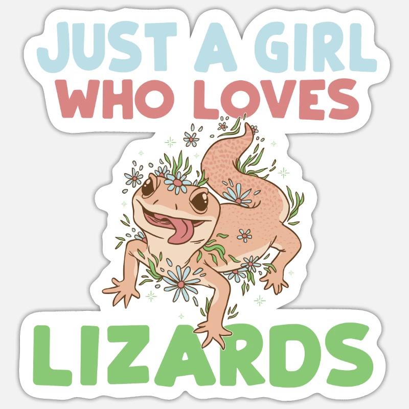 Eidechsenliebhaber Eidechse Geschenk Eidechse Besitzer Sticker Größe S (10 x 10 cm)