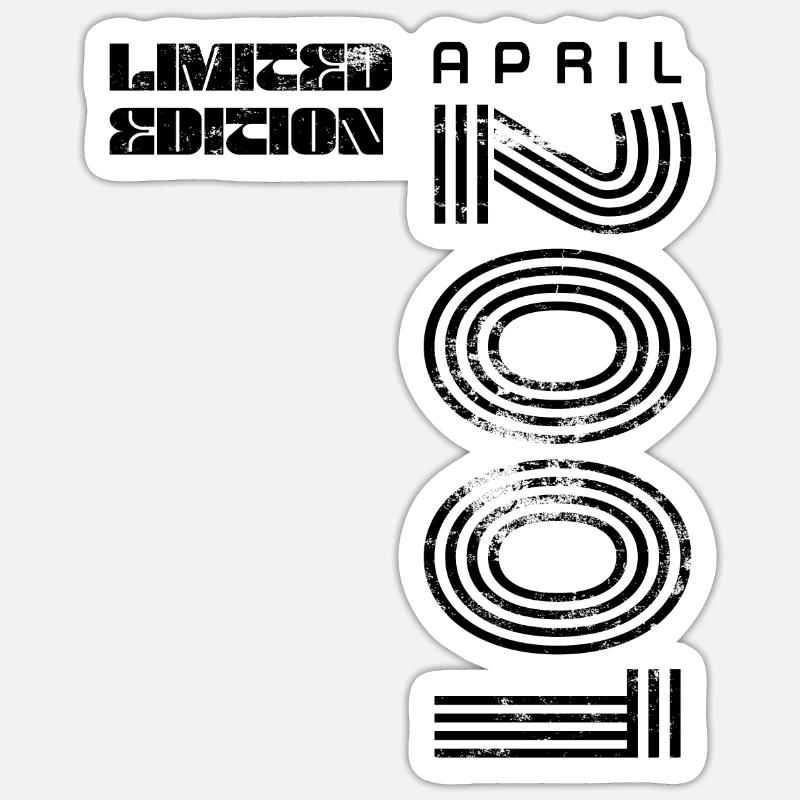 2001 - Sticker size S (10 x 10 cm) - white matte