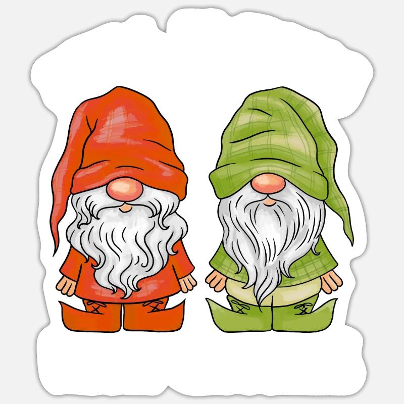 Gartenzwerge Gartenzwerge Still Playing Gnomes Sticker Größe S (10 x 10 cm)