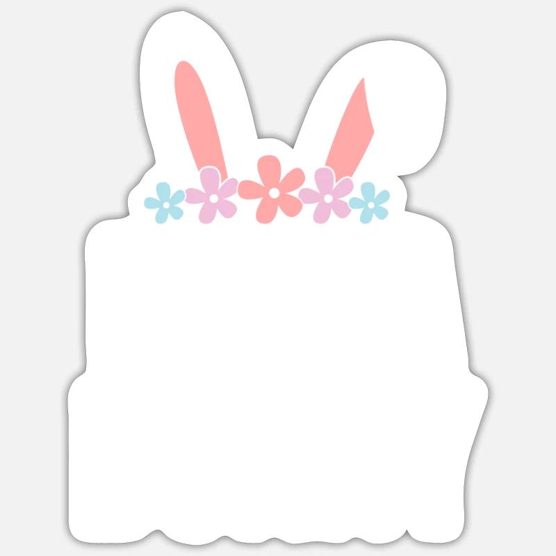 Happy Easter Rabbit Funny Easter Day Sticker size S (10 x 10 cm)