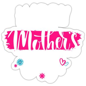 Bonne fête des mères 2023 idée pour les femmes maman grand-mère - Sticker taille S (10 x 10 cm) - blanc mat - Devant