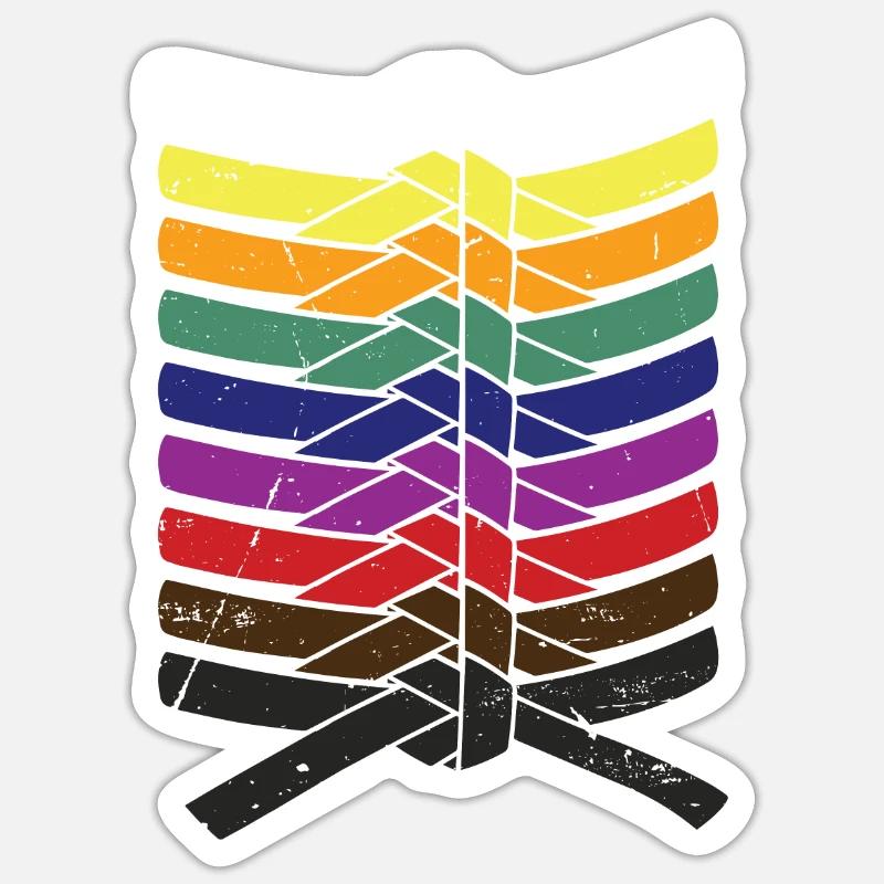 Ceintures de karaté | Karaté - Sticker taille S (10 x 10 cm) - blanc mat