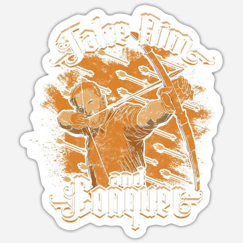 Take aim and conquer - Archery Sticker size S (10 x 10 cm)