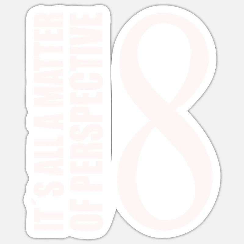 funny math physics science - Sticker size S (10 x 10 cm) - white matte