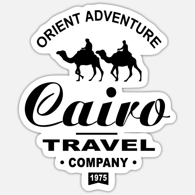 Le Caire - Egypte - Sticker taille S (10 x 10 cm) - blanc mat
